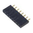 Konektor: kolíkové zásuvka PIN: 8 2,54mm zlacený THT zásuvka