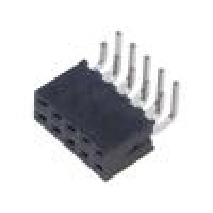 Konektor: kolíkové zásuvka PIN: 10 2mm zlacený THT zásuvka