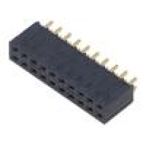 Konektor: kolíkové zásuvka PIN: 20 2,54mm zlacený THT zásuvka