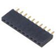 Konektor: kolíkové zásuvka PIN: 10 2,54mm zlacený THT zásuvka