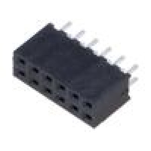 Konektor: kolíkové zásuvka PIN: 12 2mm zlacený THT zásuvka