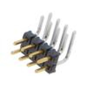 Konektor: kolíkové vidlice PIN: 8 2mm zlacený THT úhlové 90°