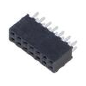 Konektor: kolíkové zásuvka PIN: 14 2mm zlacený THT zásuvka