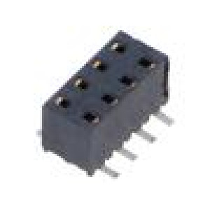 Konektor: kolíkové zásuvka PIN: 8 2mm selektivně pozlacený SMT
