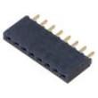 Konektor: kolíkové zásuvka PIN: 8 2,54mm zlacený THT zásuvka