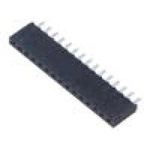 Konektor: kolíkové zásuvka PIN: 15 2,54mm zlacený THT zásuvka