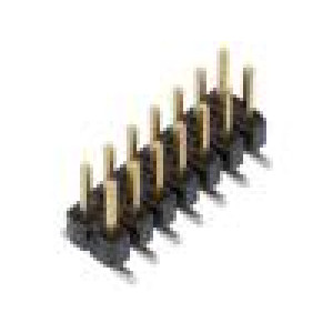 Konektor: kolíkové vidlice PIN: 14 2,54mm zlacený SMT svislý
