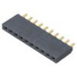 Konektor: kolíkové zásuvka PIN: 10 2,54mm zlacený THT zásuvka