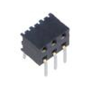 Konektor: kolíkové zásuvka PIN: 6 2mm zlacený THT zásuvka