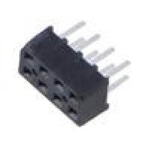 Konektor: kolíkové zásuvka PIN: 8 2mm zlacený SMT zásuvka