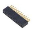 Konektor: kolíkové zásuvka PIN: 24 2,54mm zlacený THT zásuvka