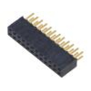 Konektor: kolíkové zásuvka PIN: 24 2,54mm zlacený THT zásuvka