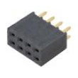 Konektor: kolíkové zásuvka PIN: 8 2,54mm zlacený THT zásuvka