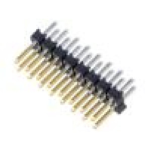 Konektor: kolíkové vidlice PIN: 16 2mm zlacený THT přímý