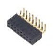 Konektor: kolíkové zásuvka PIN: 16 2,54mm zlacený THT zásuvka