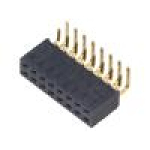 Konektor: kolíkové zásuvka PIN: 16 2,54mm zlacený THT zásuvka