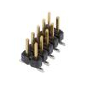 Konektor: kolíkové vidlice PIN: 10 2,54mm zlacený SMT svislý
