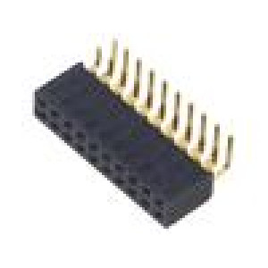 Konektor: kolíkové zásuvka PIN: 20 2,54mm zlacený THT zásuvka