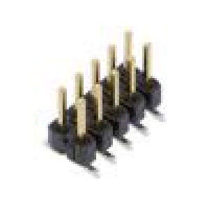 Konektor: kolíkové vidlice PIN: 10 2,54mm zlacený SMT svislý