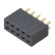 Konektor: kolíkové zásuvka PIN: 10 2,54mm zlacený THT zásuvka