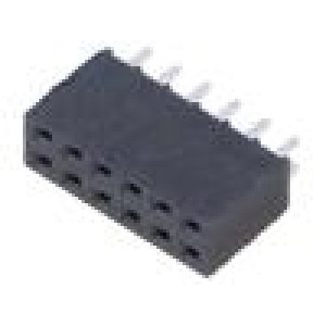 Konektor: kolíkové zásuvka PIN: 12 2,54mm selektivně pozlacený