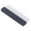 Konektor: kolíkové zásuvka PIN: 40 2,54mm pocínovaný THT přímý