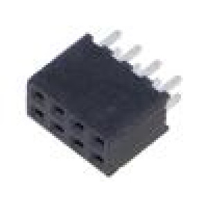 Konektor: kolíkové zásuvka PIN: 8 2mm zlacený THT zásuvka