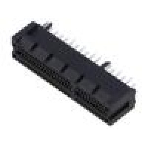 Konektor: pro karty PIN: 64 1mm gold flash THT přímý na PCB
