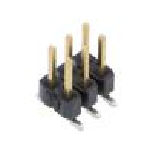 Konektor: kolíkové vidlice PIN: 6 2,54mm zlacený SMT svislý