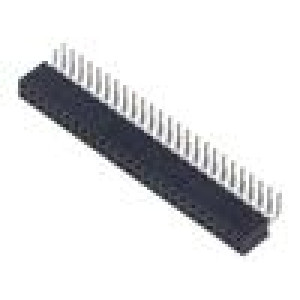 Konektor: kolíkové zásuvka PIN: 50 2mm zlacený THT zásuvka