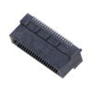 Konektor: na hranu PIN: 40 0,8mm zlacený SMT na PCB