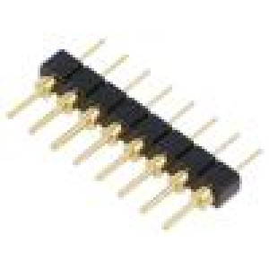 Konektor: kolíkové vidlice PIN: 8 2,54mm zlacený THT přímý