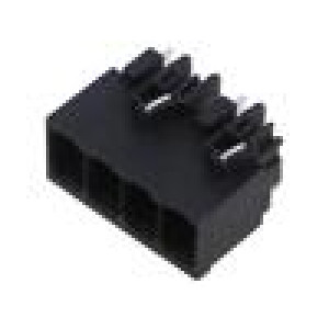 Rozpojovací svorkovnice 7,5mm póly: 4 černá svorky: 4