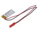Akum: Li-Po 3,7V 110mAh vodiče,konektor JST SYP-02T-1