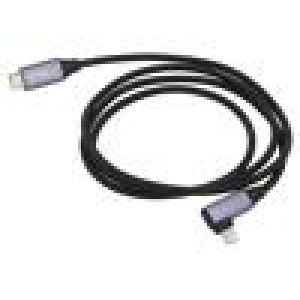 Kabel USB 2.0 Apple Lightning úhlová zástrčka,USB C vidlice