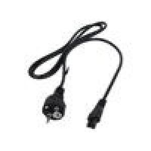 Kabel 3x0,75mm2 CEE 7/7 (E/F) vidlice,IEC C5 zásuvka PVC