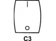 Kolébkový vypínač ON-OFF 2 polohy šedý