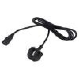 Kabel 3x1mm2 BS 1363 (G) vidlice,IEC C13 zásuvka PVC 1,8m