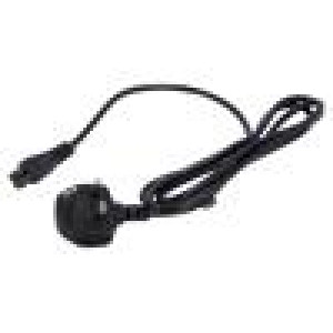 Kabel 3x0,75mm2 BS 1363 (G) vidlice,IEC C5 zásuvka PVC 1,8m