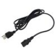 Kabel 3x18AWG IEC C13 zásuvka,NEMA 5-15 (B) vidlice 3m černá