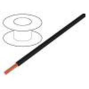 Kabel LgY licna Cu 0,35mm2 PVC černá 300/500V