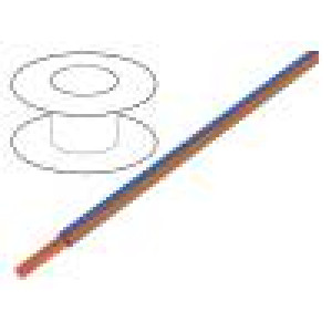 Kabel LgY licna Cu 0,5mm2 PVC modro-oranžová 300/500V