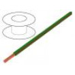 Kabel LgY licna Cu 0,5mm2 PVC zeleno-hnědá 300/500V