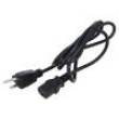 Kabel 3x18AWG IEC C13 zásuvka,NEMA 5-15 (B) vidlice 1,8m