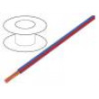 Kabel LgY licna Cu 1mm2 PVC modro-červená 300/500V