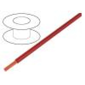 Kabel LgY licna Cu 1,5mm2 PVC červená 300/500V 10m