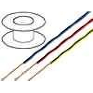 Kabel licna OFC 0,22mm2 PVC červená 49V 200m