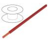 Kabel TLY licna Cu 0,12mm2 PVC červená 150V