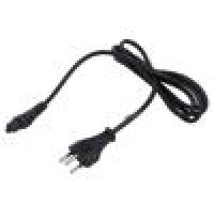 Kabel 3x0,75mm2 IEC C5 zásuvka,vidlice SEV-1011 (J) PVC 1,8m