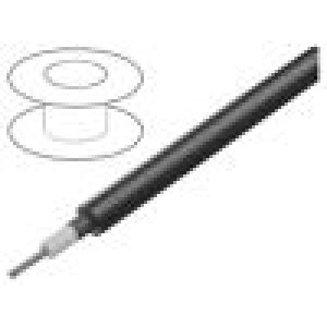 Vodič: koaxiální RG58C/U lanko Cu PVC černá 4,95mm